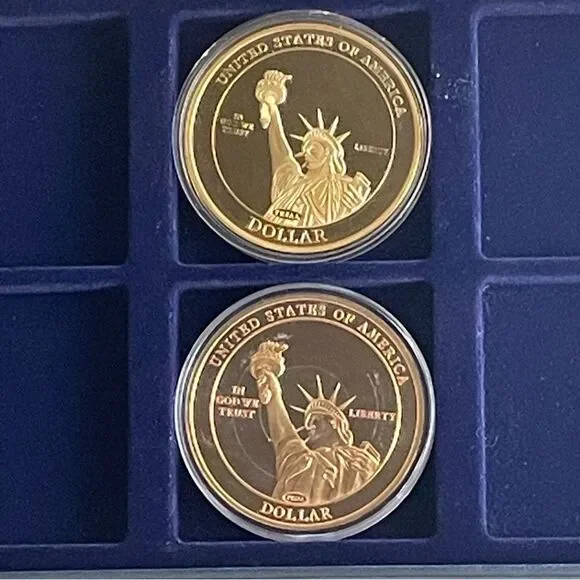 American Mint Ronald Reagan & George Washington Commemorative – Gold-Plated - Picture 4 of 8